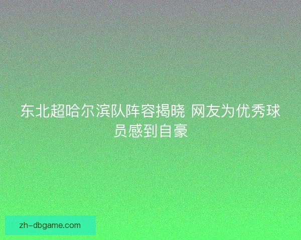 东北超哈尔滨队阵容揭晓 网友为优秀球员感到自豪